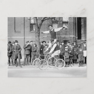 Fahrradtrick Riding, 1920er Postkarte