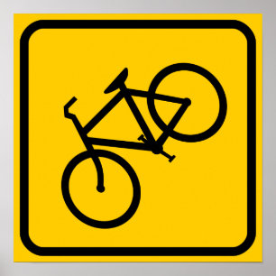 Fahrradüberquerungszone Poster