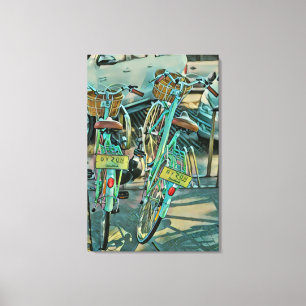 Fahrradverleih Leinwanddruck