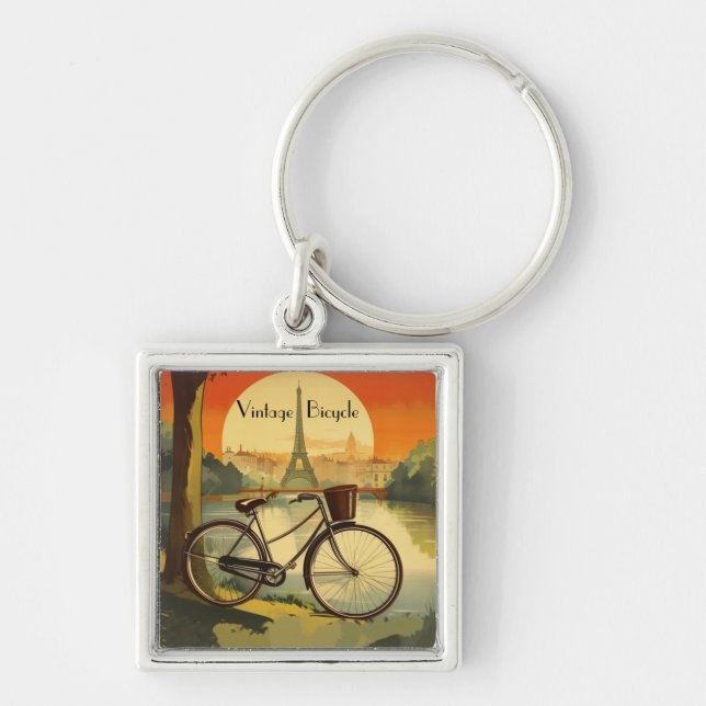 Fahrradverleih, Paris, individualisierbar Schlüsselanhänger (Vorne)