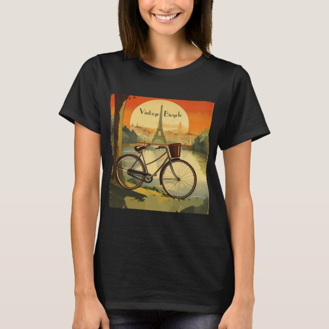 Fahrradverleih, Paris, individualisierbar T-Shirt (Vorderseite)