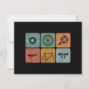 Fahrradverleih Vintage Fahrradteile Fahrradgeschen Feiertagskarte