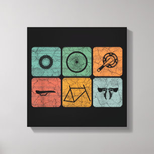 Fahrradverleih Vintage Fahrradteile Fahrradgeschen Leinwanddruck