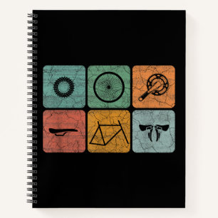 Fahrradverleih Vintage Fahrradteile Fahrradgeschen Notizbuch