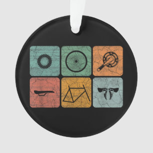 Fahrradverleih Vintage Fahrradteile Fahrradgeschen Ornament