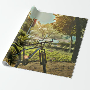 Fahrradverleihgift Cycling Painting Geschenkpapier