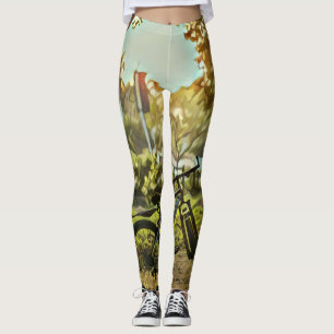 Fahrradverleihgift Cycling Painting Leggings
