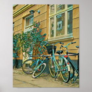 Fahrradverleihgift   Cycling Painting Poster