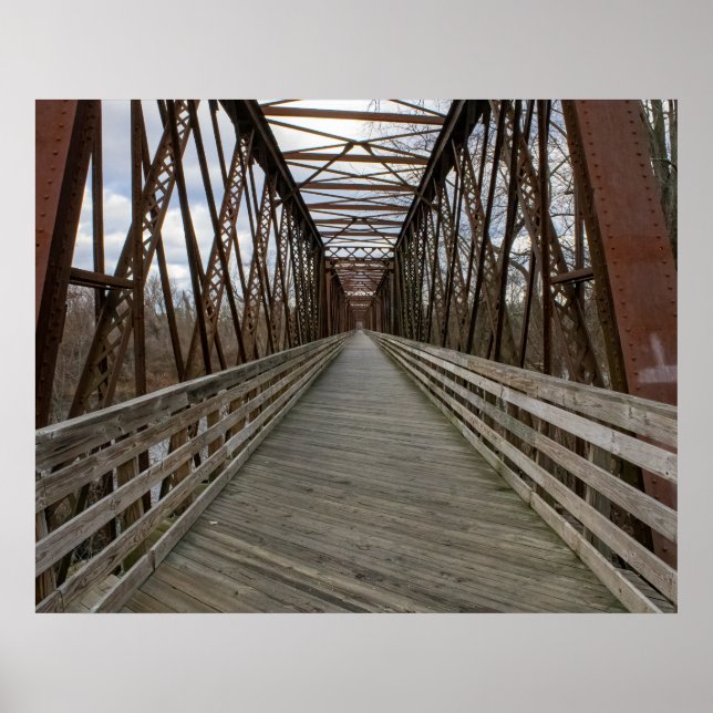 Fahrradwegbrücke Poster (Vorne)