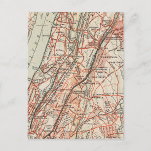 Fahrradwege in New York und Conneticut 3 Postkarte