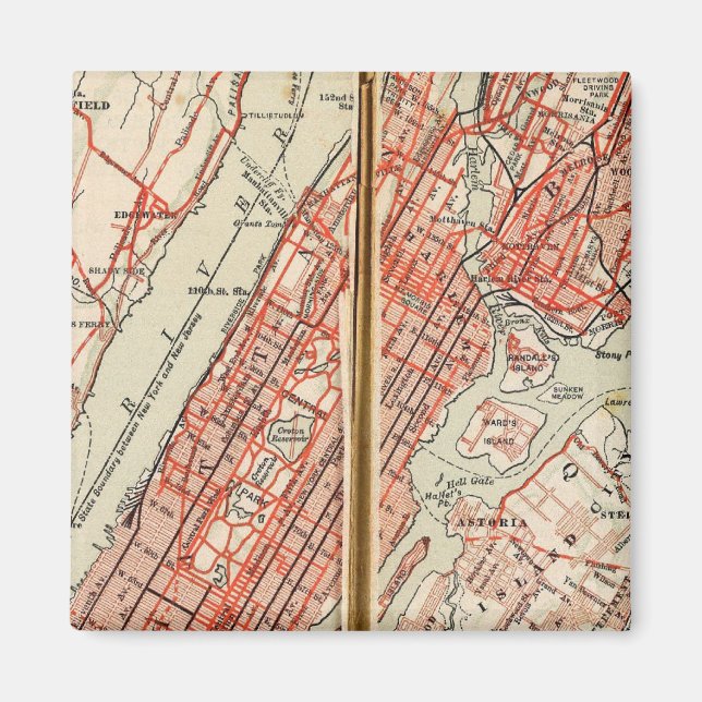 Fahrradwege in New York und Conneticut 6 Magnet (Vorne)