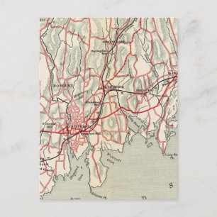 Fahrradwege in New York und Conneticut 8 Postkarte