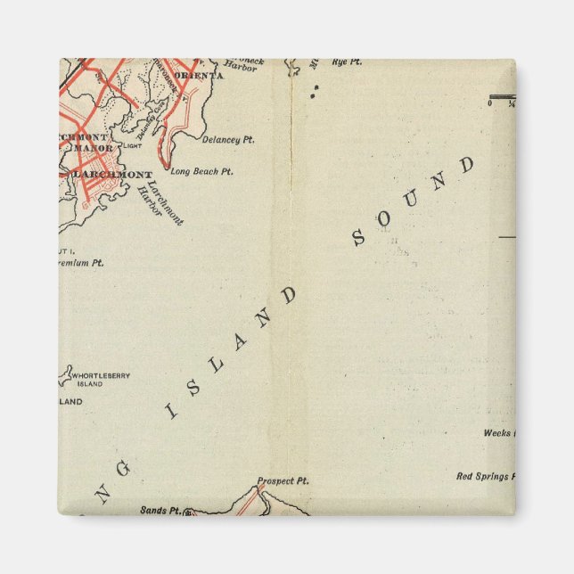 Fahrradwege in New York und Conneticut Magnet (Vorne)