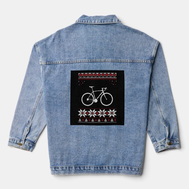 Fahrradweihnachtsfest Jeansjacke (Rückseite)