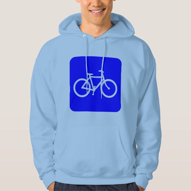 Fahrradzeichen - blau hoodie (Vorderseite)