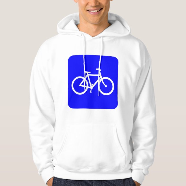 Fahrradzeichen - blau hoodie (Vorderseite)