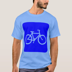 Fahrradzeichen - blau T-Shirt