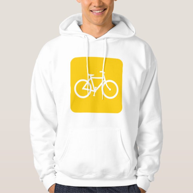 Fahrradzeichen - gelb hoodie (Vorderseite)