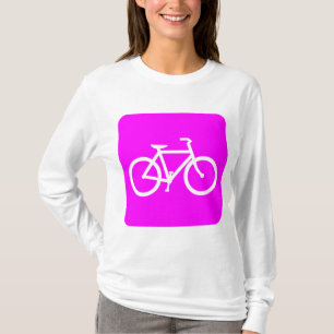 Fahrradzeichen - Magenta T-Shirt