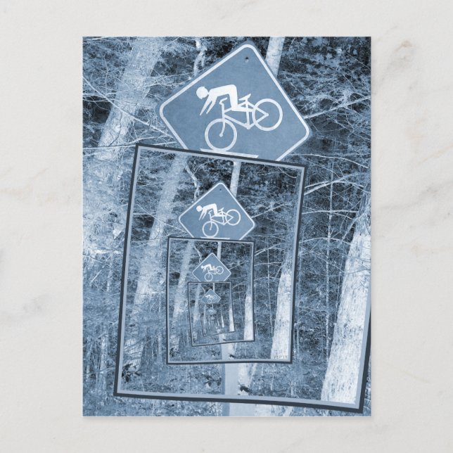 Fahrradzeichen Postkarte (Vorderseite)