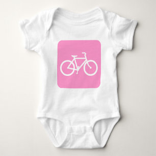 Fahrradzeichen - Rosa Baby Strampler