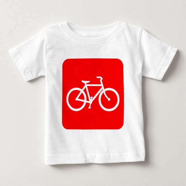 Fahrradzeichen - Rot Baby T-shirt (Vorderseite)