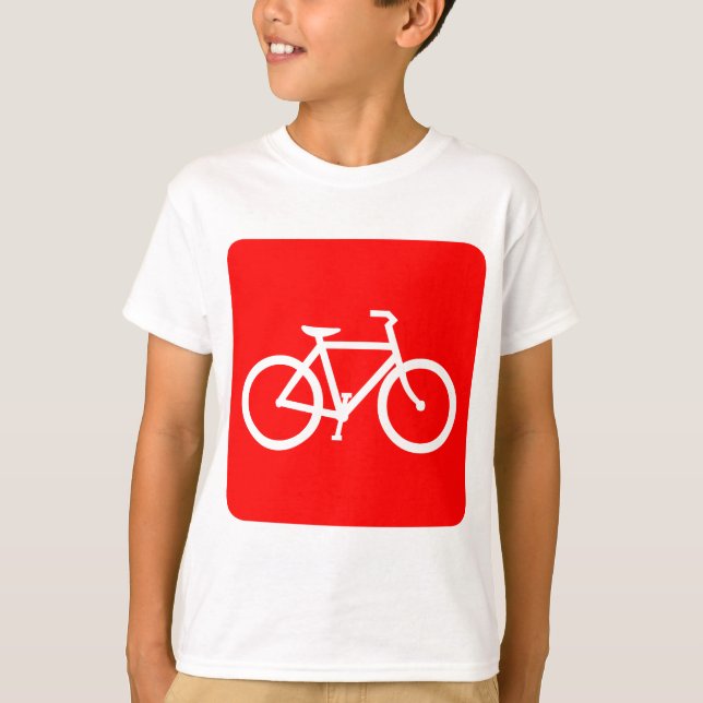 Fahrradzeichen - Rot T-Shirt (Vorderseite)