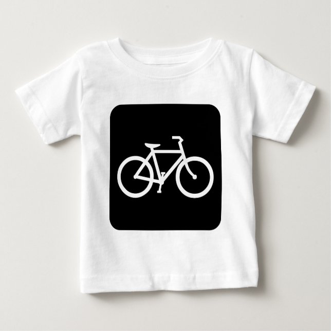 Fahrradzeichen - Schwarz Baby T-shirt (Vorderseite)