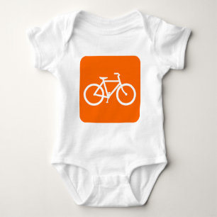 Fahrradzeichen - weiß baby strampler