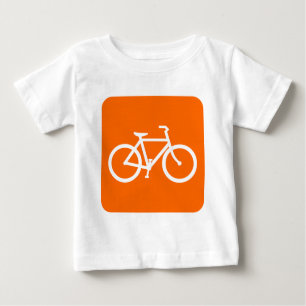 Fahrradzeichen - weiß baby t-shirt