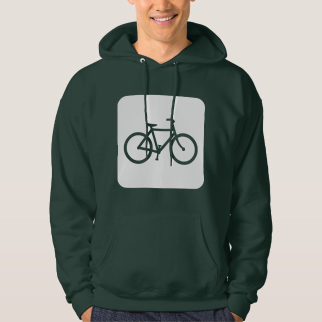 Fahrradzeichen - weiß hoodie (Vorderseite)