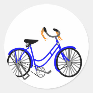 Fahrradzeichnung im Stil der 1950er Jahre Runder Aufkleber