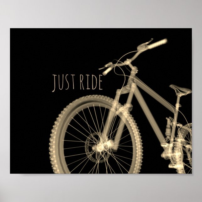 Fahrradziffertypografie Plakatwand Poster (Vorne)