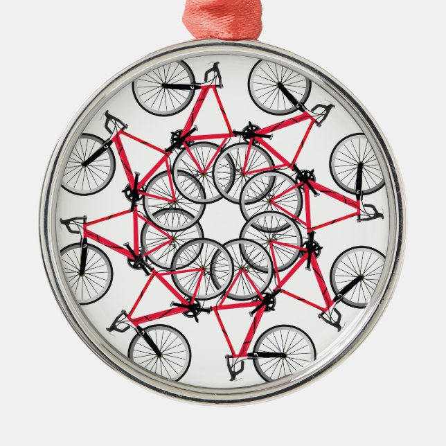 Fahrradzyklus Ornament Aus Metall (Vorne)