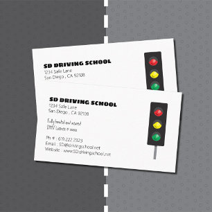 Fahrschule Traffic Light Business Cards Visitenkarte