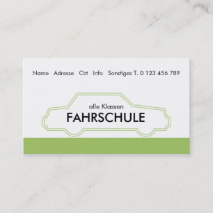 fahrschule visitenkarte