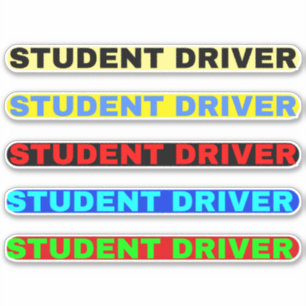 Fahrschüler-Aufkleber (Text: Driver Student) Aufkleber