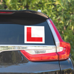Fahrschüler mit L-Schild Aufkleber