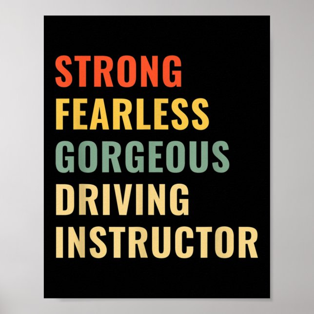 Fahrschullehrer Fahrlehrer  Poster (Vorne)