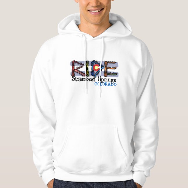 Fahrsteamboat springs Colorado Snowboard Hoodie (Vorderseite)