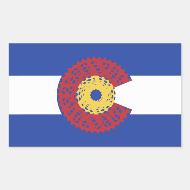 Fahrt Colorado (Fahrradkassette) Rechteckiger Aufkleber (Vorderseite)