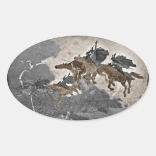 Fahrt des Valkyries Ovaler Aufkleber