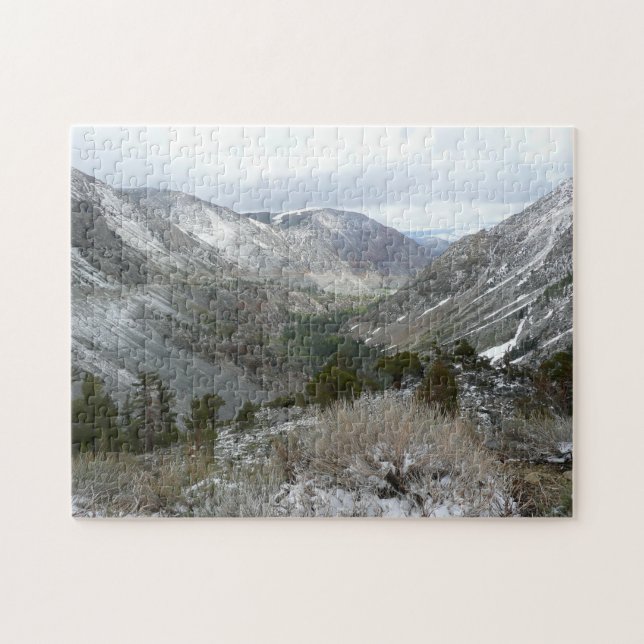 Fahrt durch die schneebedeckten Berge der Sierra N Puzzle (Horizontal)