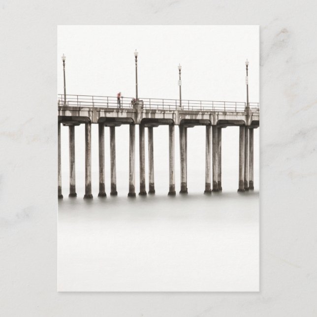 Fahrt entlang des Huntington Beach Pier Postkarte (Vorderseite)