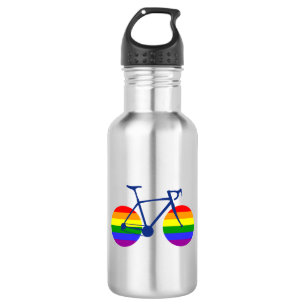Fahrt mit dem Pride Bike Edelstahlflasche