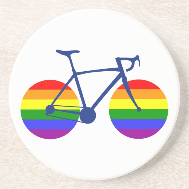 Fahrt mit dem Pride Bike Getränkeuntersetzer (Vorne)