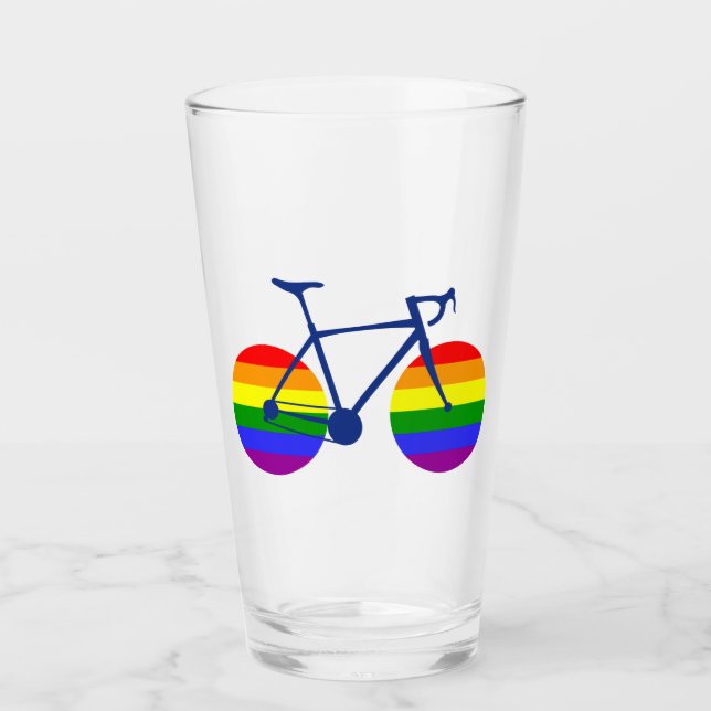 Fahrt mit dem Pride Bike Glas (Vorderseite)