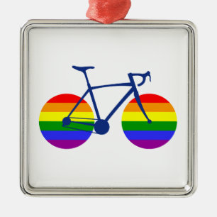 Fahrt mit dem Pride Bike Ornament Aus Metall