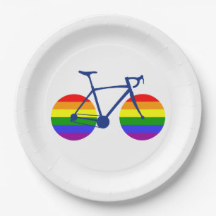 Fahrt mit dem Pride Bike Pappteller