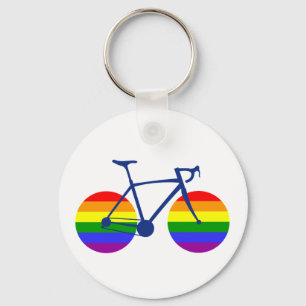 Fahrt mit dem Pride Bike Schlüsselanhänger